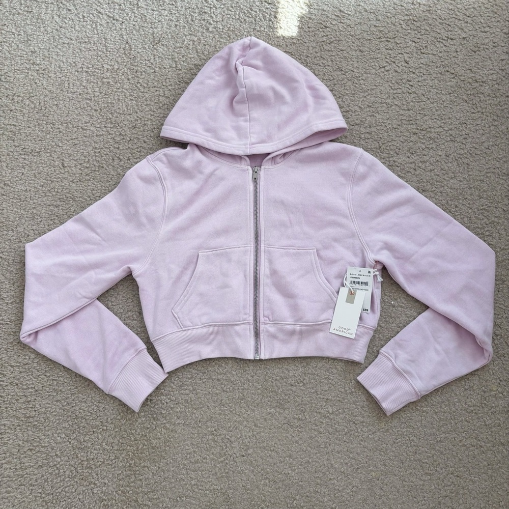 Good American - BRUSHED FLEECE ZIP HOODIE - Picture 3 of 3